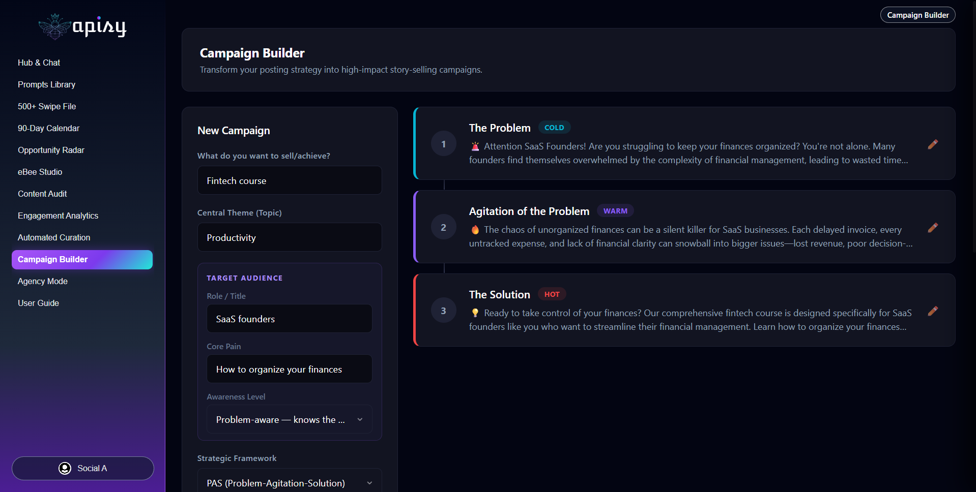 Apisy Campaign Builder